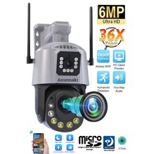Hsc Bilişim 4K Wifi Güvenlik Kamerası – 36X Optik Zoom, Çift Lens, Gece Görüşlü, Alarmlı, Motorize Odaklama