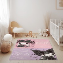 Pembe ve Lila Kuromi Çocuk Halısı  M6