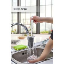 Orvila Silikon Fırçalı Şişe Temizleyici - Matara Biberon Emzik ve Yağdanlık Temizleme Fırçası