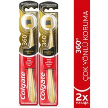 Colgate 360 Charcoal Gold  Yumuşak Diş Fırçası x 2 Adet