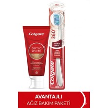 Colgate Optic White Kahve çay ve Tütün Için Diş Macunu 50 ml + Orta Diş Fırçası