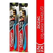Colgate ZigZag Charcoal Diş Arası Temizliği Orta Diş Fırçası x 2 Adet