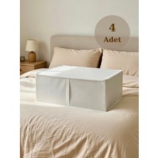 Venita Home 4 Adet Fermuarlı Kutu Formunda Çok Amaçlı Hurç, Dolap Içi Düzenleyici, Baza Hurç 50X40X19