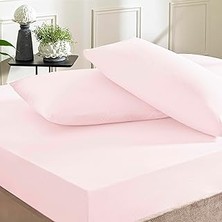 Starseven Color Dreams Ranforce Queen Size Fitted Çarşaf Seti Pudra