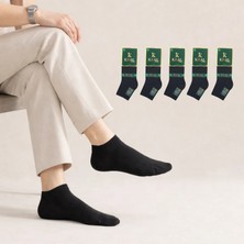 Kral Socks Erkek Patik Düz Desen (5 Çift) Bambu Dikişsiz Hassas Dokuma Parfümlü Kısa Çorap