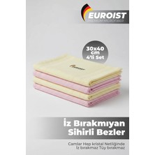 Euroist (4 Adet) Mikrofiber Temizlik Bezi - Cam, Ayna, Mutfak, Banyo, Araç Genel Temizlik Bezi - 30X40 CM
