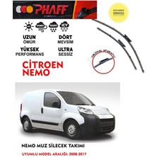 Duolight Citroen Nemo Ön Cam Muz Silecek Takımı 2008 Model Araca Özel Aparat
