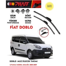 Duolight Doblo Silecek Takımı 14 13 16 19 Uyumlu Motor Araca Özel Aparat (2000-2009) Arası