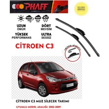 Duolight Citroen C3 Silecek Takımı 14 16 Motor Araca Özel Aparat (2002-2009) Uyumlu