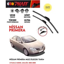 Duolight Nissan Primera P12 Silecek Takımı 16 18 19 20 22 Uyumlu Motor Araca Özel Aparat 2002-2008