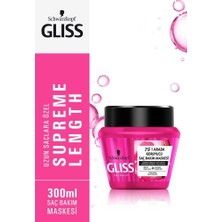 Gliss Supreme Length 300 ml Koruyucu Saç Bakım Maskesi Biotin Kompleksi ve Şakayık Çiçeği Özü ile