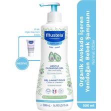 Mustela Organik Avokado Içeren Yenidoğan Bebek Şampuan 500ML+20 ML VBC Pişik Seyahat Boy Hediyeli Set