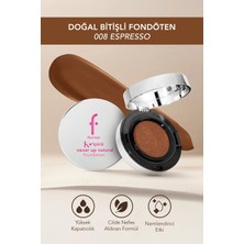 Flormar K-Spirit Cover Up Yüksek Kapatıcı Uzun Süre Kalıcı Doğal Bitişli Cushion Fondöten - 008 Espresso