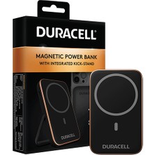 Duracell 5000 mAh MagSafe Wireless Powerbank Manyetik Standlı USB-C 12W Mini Kablosuz Taşınabilir Şarj Cihazı