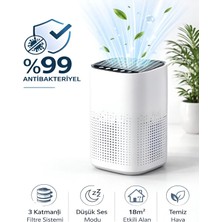 Deanb ARP HEPA Filtreli Akıllı Hava Temizleyici 150 m³ Sessiz 3 Katmanlı Hava Temizleme Cihazı