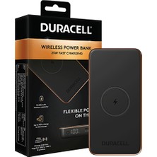 Duracell 10 000 mAh Wireless Powerbank USB-C PD 25W Hızlı Şarj & 15W Kablosuz Taşınabilir Şarj Cihazı