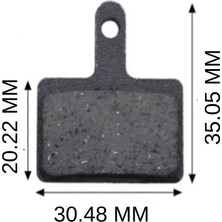 Bisiklet Dünyam NE10, (2 Çift) Hidrolik Mekanik - Bisiklet & Elektrikli Scooter Uyumlu Disk Fren Balatası [kare] M04