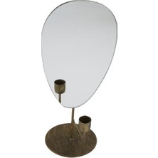Vitale Lyon Metal Aynalı Mumluk 14X15X32 cm
