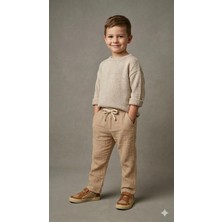 Nanica Erkek Çocuk Beli Lastikli Müslin Kot Pantolon