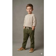 Nanica Erkek Çocuk Beli Lastikli Müslin Kot Pantolon