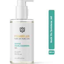 Mirabellix Nazik & Nemlendirici Yüz Temizleme Jeli – Hyaluronik Asit, Aloe Vera ve PHA Kompleksi İçerikli 200 ml