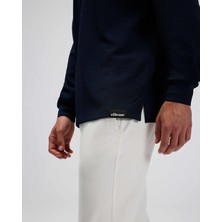 Ellesse Erkek Polo Sweatshirt Düz Desenli Lacivert EM601-NV Sezonluk Rahat Kesim