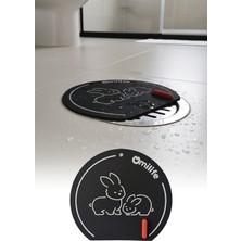 Omilife Siyah Renk Banyo ve Mutfak Lavabo Koku Önleyici Gider Koruyucu Silikon Sızdırmaz Ped