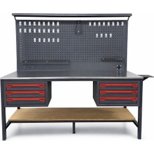 TAKPOWER 2 Metre Takım Tezgahı 6 Çekmeceli Antrasit