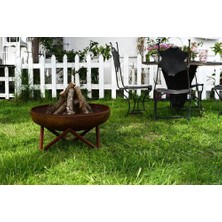 Ferba Corten Fuego 75 cm Bahçe Şöminesi Ateş Çukuru