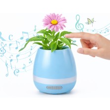 UltraTekno Akıllı Saksı Bluetooth Hoparlör – Dokunmatik Müzik Çalan Saksı, Rgb Gece Lambası, USB Şarjlı Dekoratif Bitki Saksısı