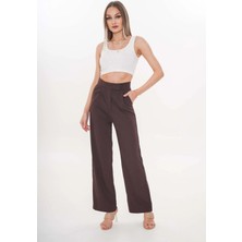 Nuvin Cırt Kapama Straight Fıt Kumaş Pantolon %100 Pamuk