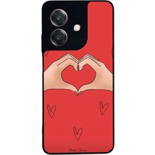 BG AKSESUAR Oppo A3 5g Uyumlu Kalp Love Tasarımlı Glossy Premium Kılıf