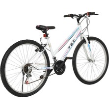 Bisiklet Vision Tec Eros 26" Jant 21 Vites Kadın Dağ Bisikleti Beyaz - Pembe  & Vitesli Bisiklet