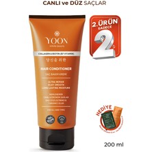 Yoon Biotin B7 ve Kolajen İçeren Vegan Saç Kremi, Nemlendiren, Besleyici ve Onarıcı Saç Bakım Kremi 200ml