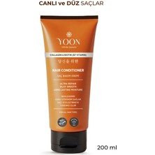Yoon Biotin B7 ve Kolajen İçeren Vegan Saç Kremi, Nemlendiren, Besleyici ve Onarıcı Saç Bakım Kremi 200ml