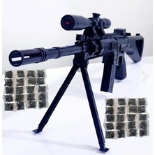 Belkıs Kırtasiye Keskin Nişancı Tüfe-Ği Lazerli Bon-Cuk Atabilen Tü-Fek Oyuncak-40 Pk Mini Bon-Cuk