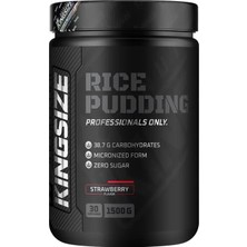 Kingsize Nutrition Rice Pudding 1500 gr 30 Servis Çilek Aromalı Hızlı Atıştırmalık