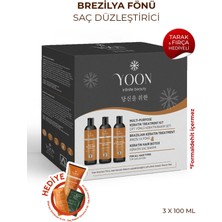 Yoon Brezilya Fönü & Keratin Saç Düzleştirme İşlemi Sağlayan ve Besleyen Çift Yönlü Yoğun Saç Bakım Seti