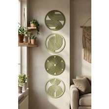 Puffin Design Cycle 4'lü Dekoratif Duvar Panel Seti