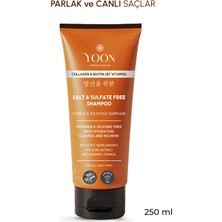 Yoon Sülfatsız ve Tuzsuz Şampuan, Kolajen, Biotin B7 İçerikli Parabensiz, Nemlendirici Vegan Şampuan 250ml
