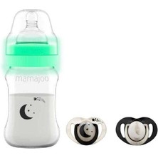 Mamajoo Gece & Gündüz Biberonu 270 ml & Saklama Kutulu İkili Emzik / Pearl
