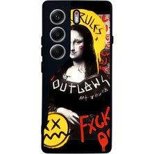 BG AKSESUAR Tecno Camon 40 Uyumlu Monalisa Tasarımlı Glossy Premium Kılıf