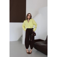 Çımalı Gabardin Şalvar Pantolon Kahve