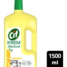Cif Krem Mucize Yüzey Temizleyici Limon 1500 ml
