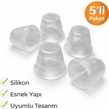 Han Tobacco Silikon Lüle Contası 5’li Set – Nargile Lüle Adaptörü – Esnek Dayanıklı Şeffaf Silikon Conta