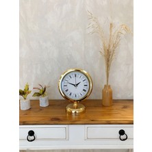 Nikaa Shop Gold Metal Desenli Roma Rakamlı Masa Saati