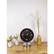 Nikaa Shop Krom Metal Tasarım Masa Saati 25×20 cm