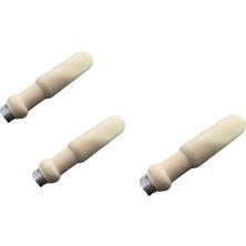 Fatih Bahçe Eğe Sapı Ağaç Metal Bilezikli Büyük Boy 3 Adet 127 mm X 27 mm