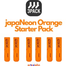 Arteziahn Japaneon Orange Pack (3 Pack) Neon Turuncu Unisex Lifestyle & Spor 3'lü Çorap