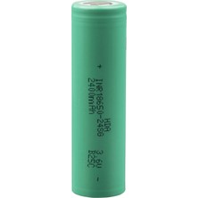 HDA 18650 3.6V 2400 Mah 12C Şarj Edilebilir Li-Ion Pil